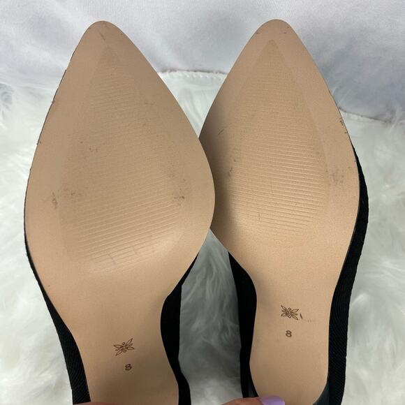 BCBGENERATION Hilston Black Knit Sock Ankle Pointy Toe Bootie Women's Size 8 - Picture 9 of 13